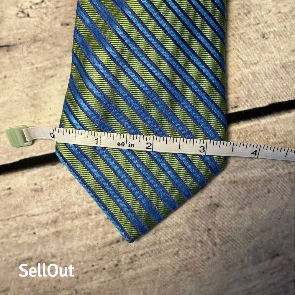 Ted Baker London Men's Blue Striped Silk Necktie